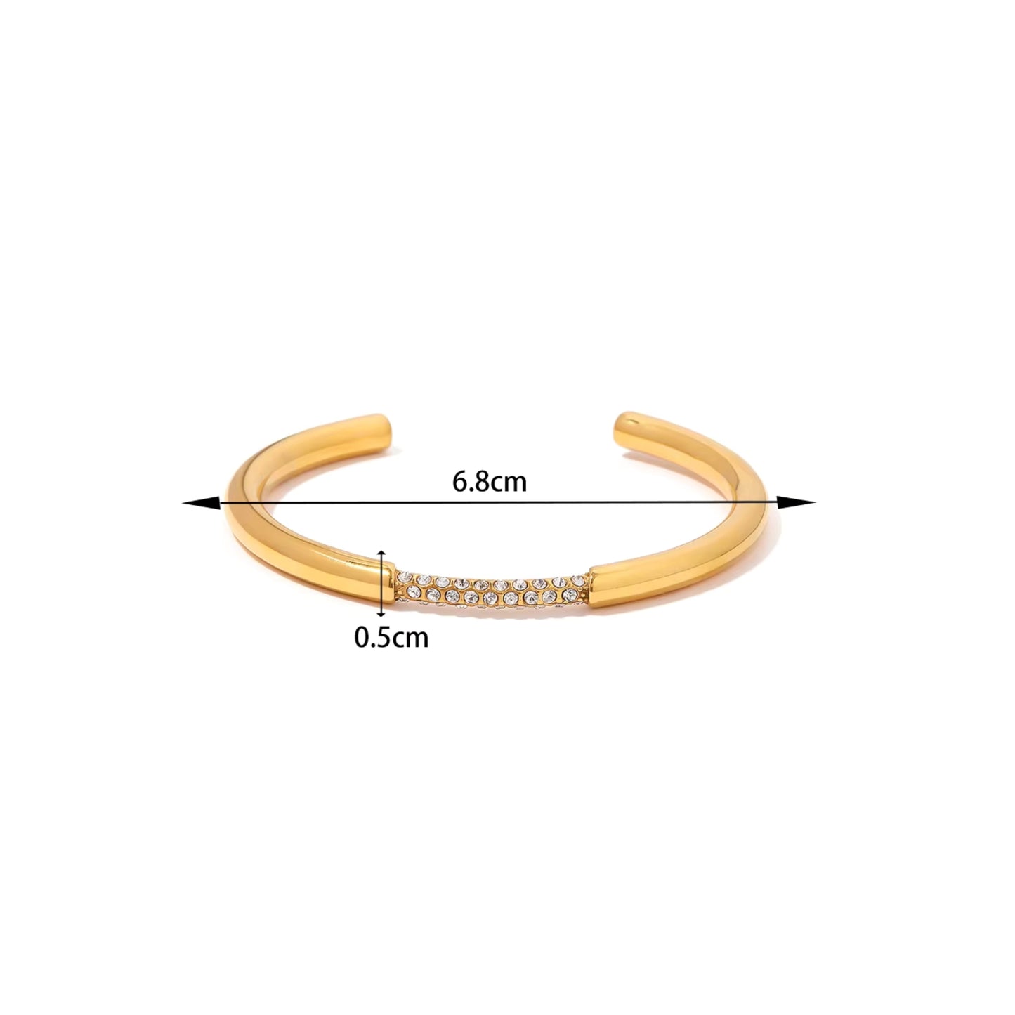 Luxe Sparkle Gold Bangle
