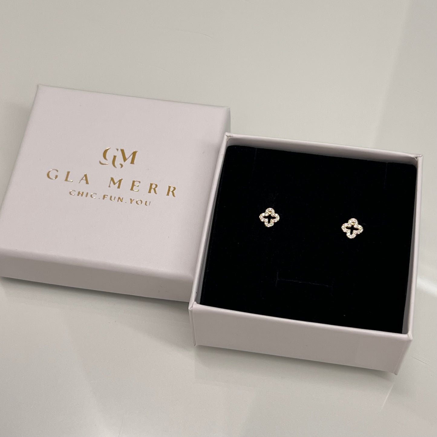 S925 silver earings Lucky Clover