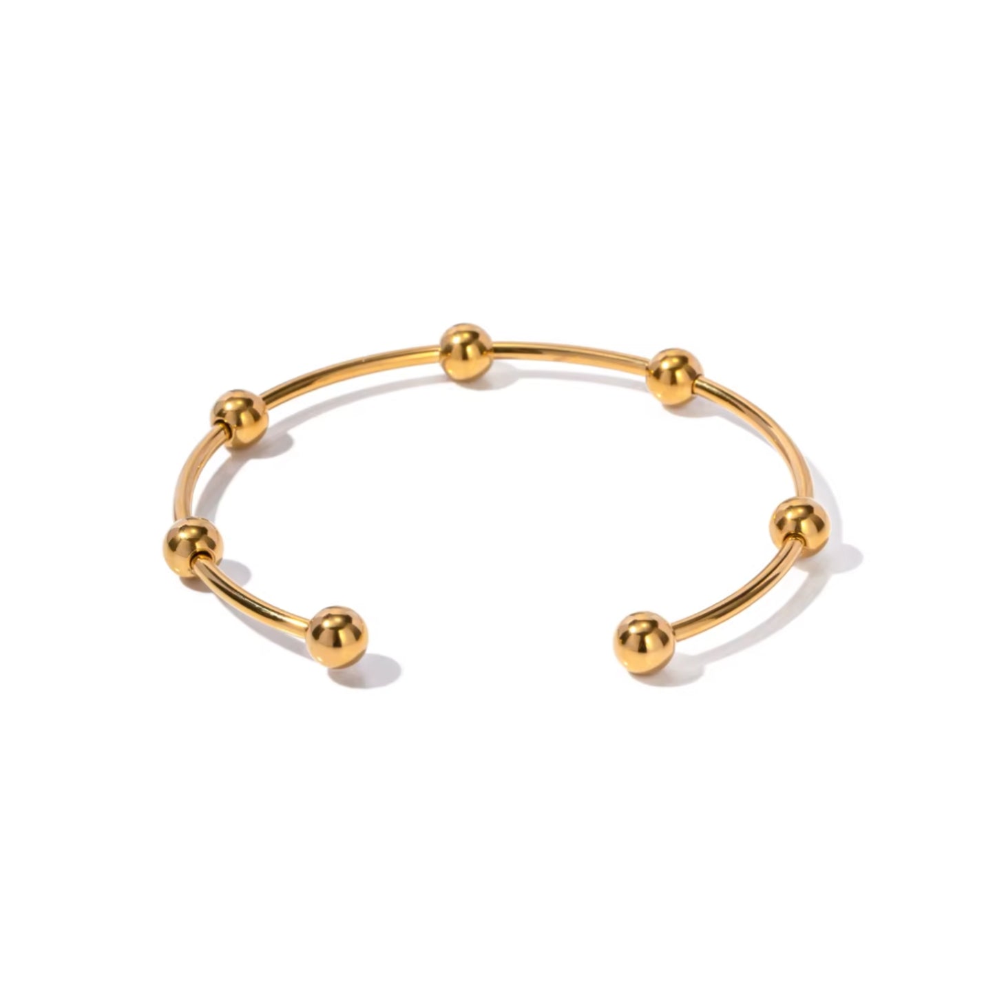 Minimalistic Round ball open bangle