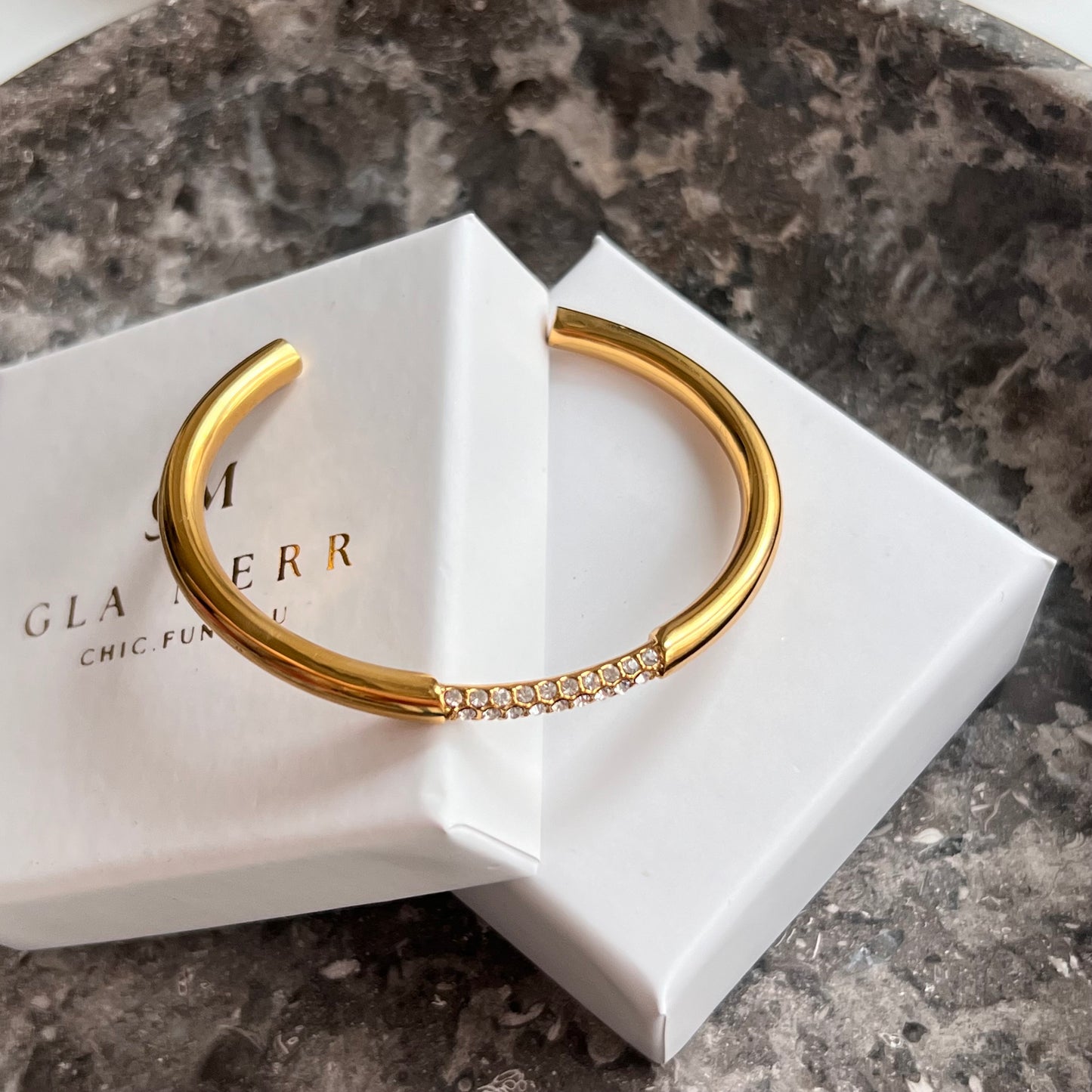 Luxe Sparkle Gold Bangle