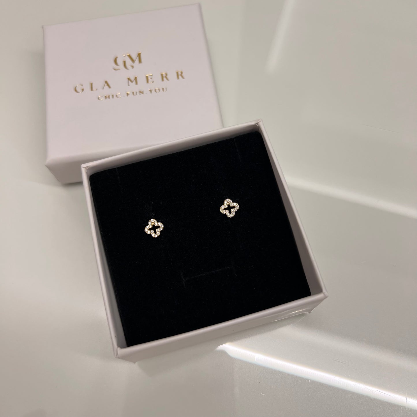 S925 silver earings Lucky Clover