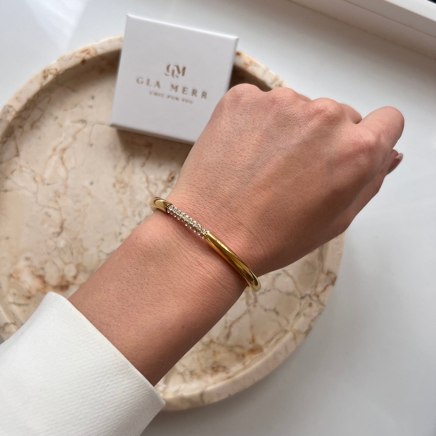 Luxe Sparkle Gold Bangle