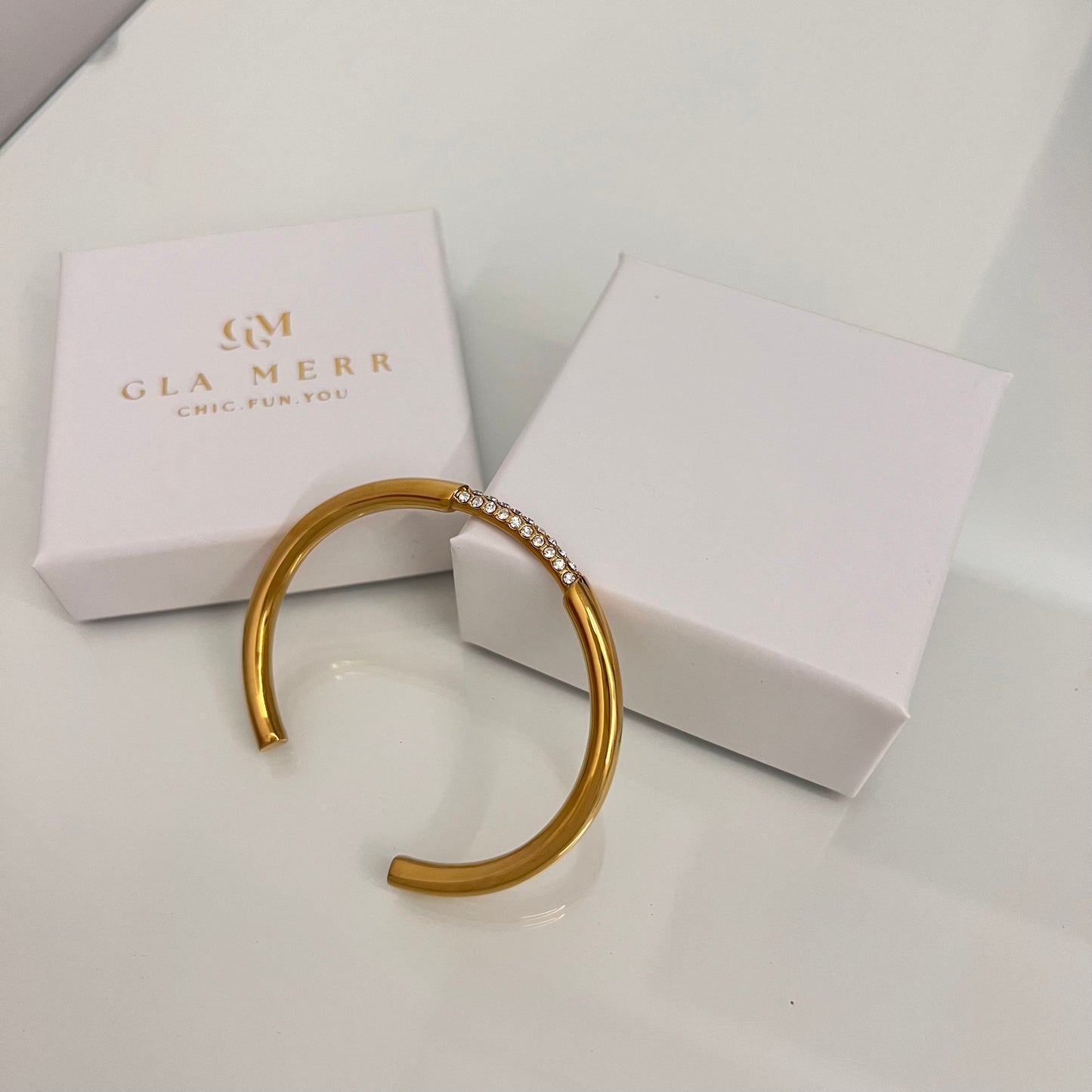 Luxe Sparkle Gold Bangle