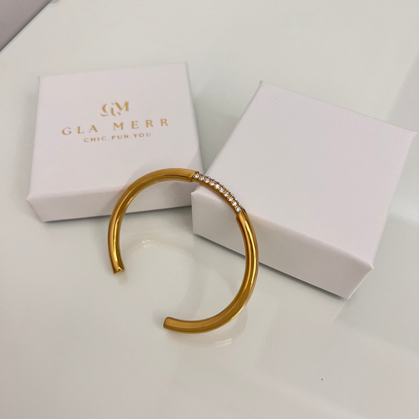 Luxe Sparkle Gold Bangle
