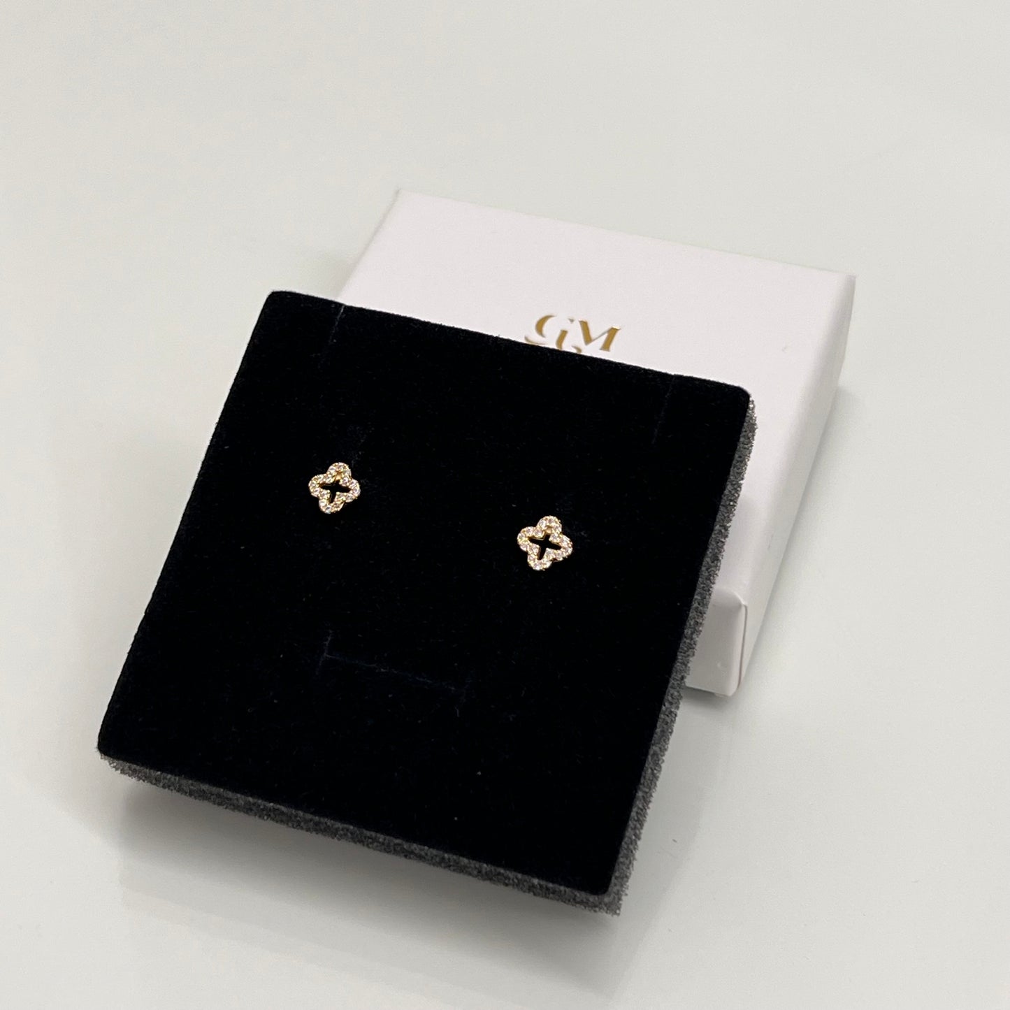 S925 silver earings Lucky Clover