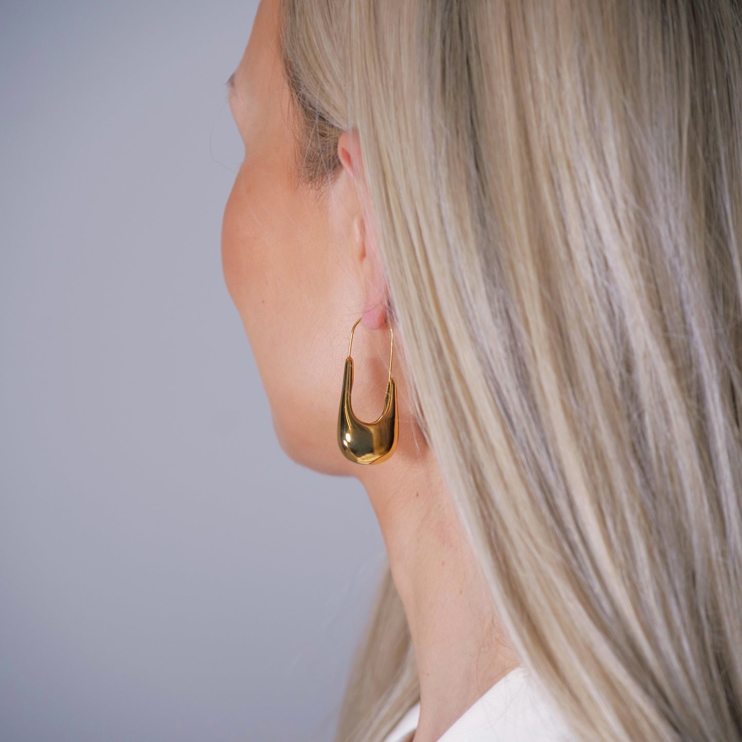 Sleek pin drop earings