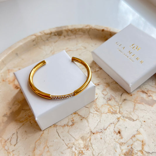 Luxe Sparkle Gold Bangle