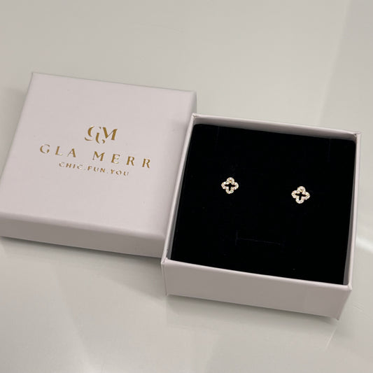 S925 silver earings Lucky Clover