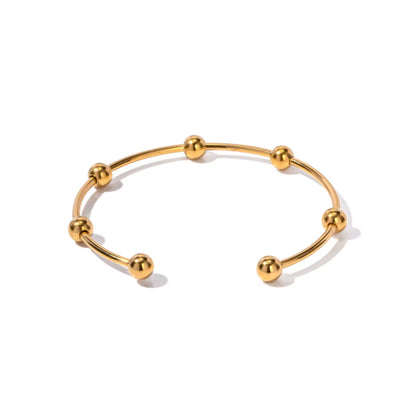 Minimalistic Round ball open bangle