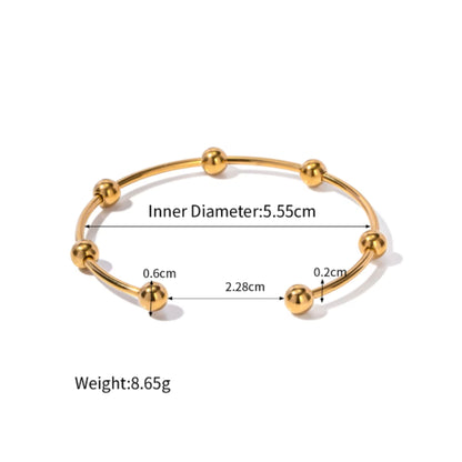 Minimalistic Round ball open bangle