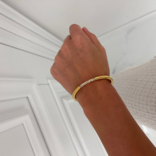 Luxe Sparkle Gold Bangle